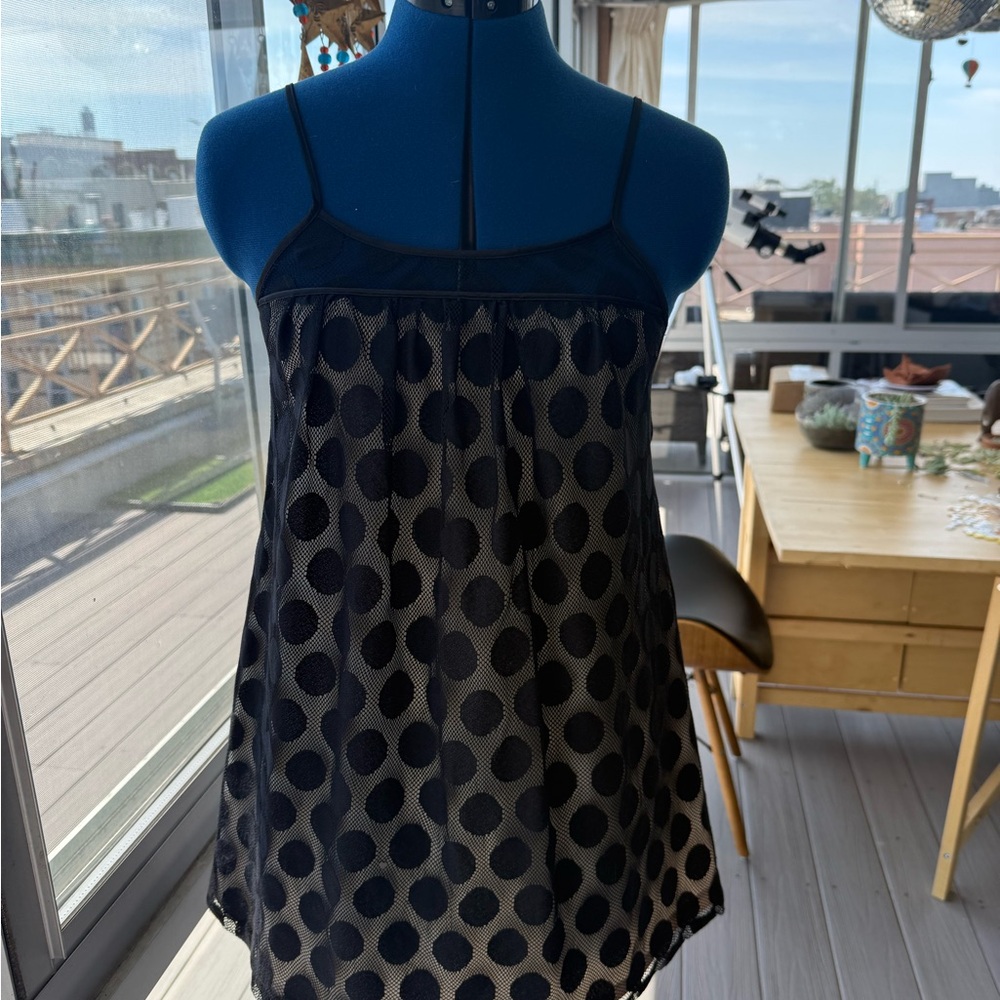 Arden B. Black Polka Dot Mini Dress